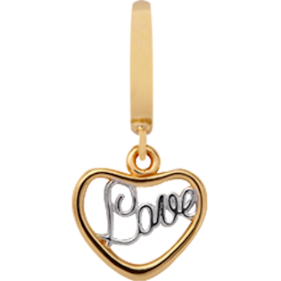 Gold plated Love charm from Christina Collect